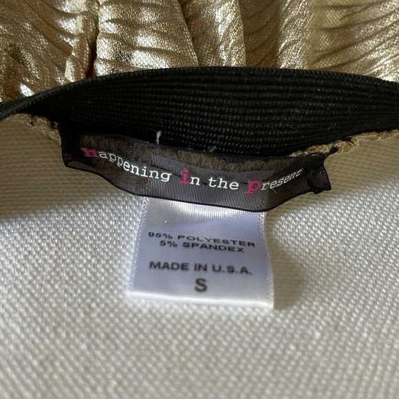 Happening in the present GOLD skirt sz Small - Picture 4 of 7